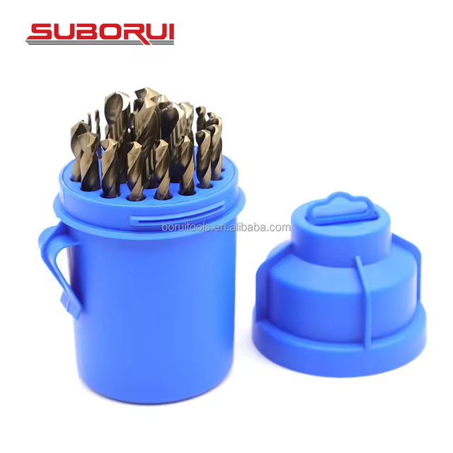  29 PCS 1/16 - 1/2 HSS Twist Jobber M35 Cobalt Metal Drill Bit Set for Stainless Steel