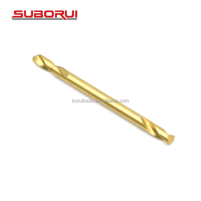 Fully Ground HSS Titanium Coated Double Ended Twist Drill Bit For Sheet Metal Drilling