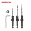 HSS 1/4" Hex Shank Adjustable Countersink With Tapered Drill Bit