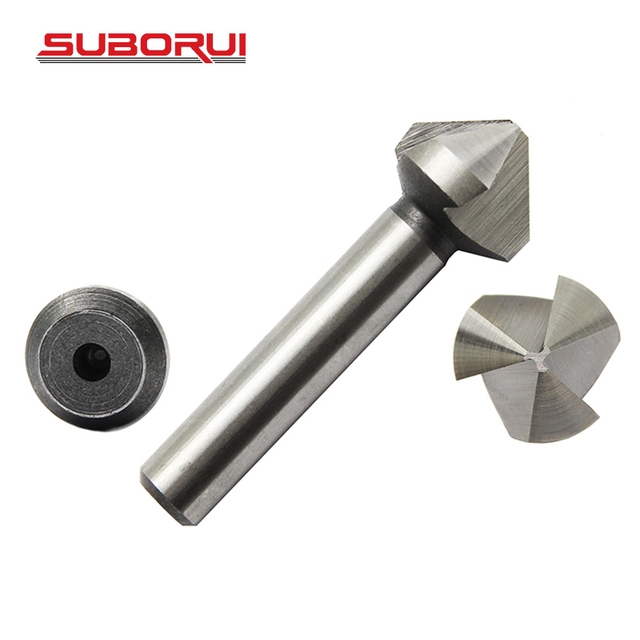 3-edge Chamfer Cutter 90 Degree Metal Countersink Chamfering Drill Bit 