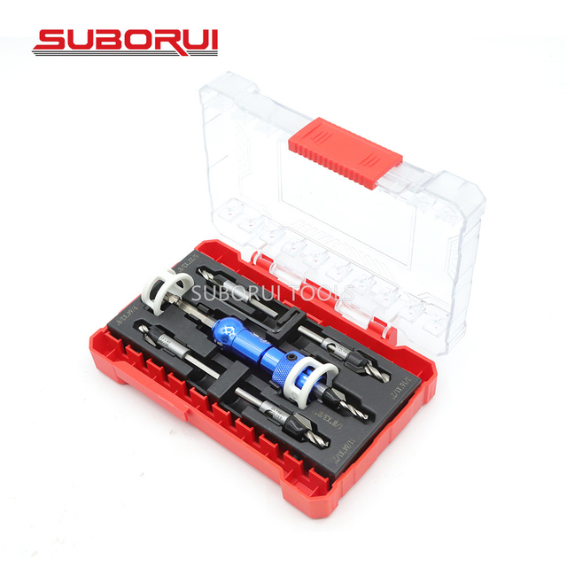 82 Degree Carbide Tipped Countersink Drill Bit Set With Adjustable Depth Stop