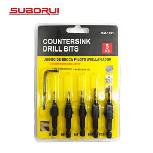  HSS Countersink Drill Woodworking Drill Bit Set for Screw Sizes#6 #8 #10 #12