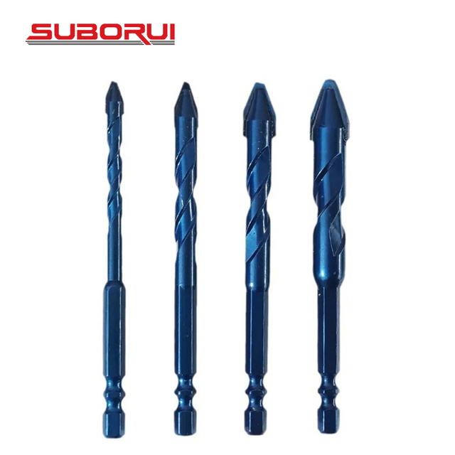 1/4 Inch Hex Shank High Strength Skewed Head Multifunction Drill Bits For Masonry