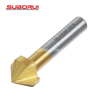 High Speed Steel 3 Flute 90 Degree Titanium Countersink Drill Bit For Steel