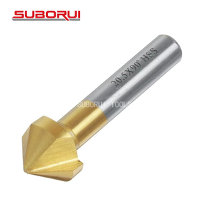 High Speed Steel 3 Flute 90 Degree Titanium Countersink Drill Bit For Steel