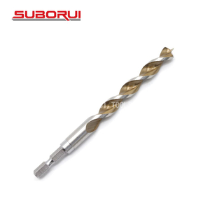 HSS Hex Shank Jobber Length Parabolic Flute Wood Drill Bit JIS Standard