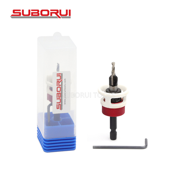  Tungsten Carbide Hex Shank Adjustable Depth Wood Countersink Drill Bit for Wood Working