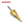 Industry Grade HSS Titanium Spiral Flute Grooved Step Drill Bit for Metal