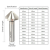 3-edge Chamfer Cutter 90 Degree Metal Countersink Chamfering Drill Bit 