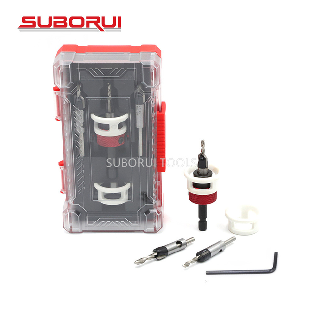 Wood Countersink Drill Bits with Adjustable Depth Stop And L Shape Wrench for Wood Plastic