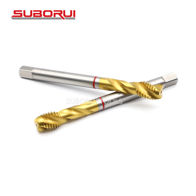 Din 376 Titanium Coating Short Blade Spiral Flute Machine Taps