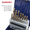 19Pcs Twist Hss 5% Co Cobalt Drill Bits Set