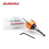 HSS Brad Point Wood Countersink Drill Bit with Adjustable Depth Stop and No-Thrust Ball Bearing