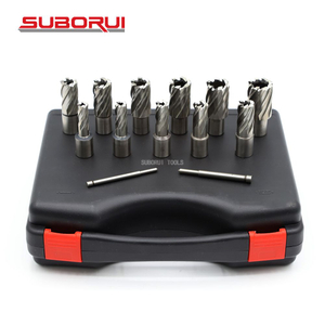 13PCS HSS Slugger Bits with Pilot Pin Annular Cutter Set for Magnetic Drill Press