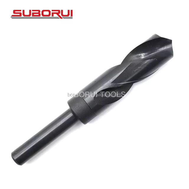 1/2 Inch HSS 4241 Steel Fully Ground Black 1 Inch Reduced Shank Twist Drill Bit