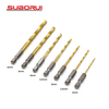 7PCS Titanium Coated HSS Impact Rated Hex Shank Twist Drill Bit Set 