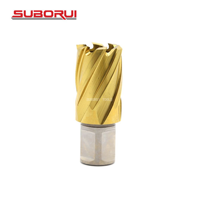 Titanium Two Flat Slugger Bits HSS Annular Cutter With Pilot Pin for Magnetic Drill Press