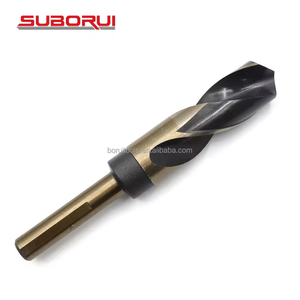 HSS 6542 M2 Silver Deming Black & Gold 1 Inch Reduced Shank Steel Twist Drill Bit