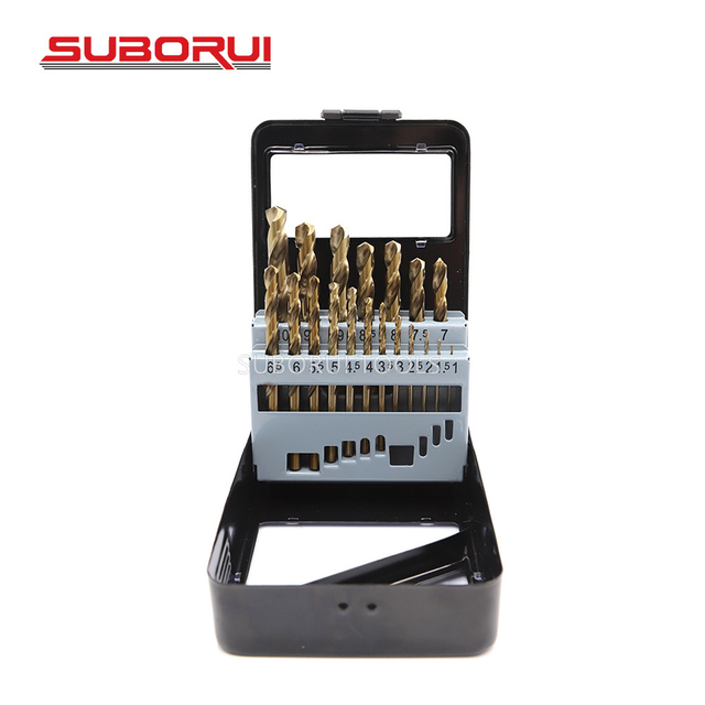 19Pcs Twist Hss M35 Cobalt Drill Bits Set