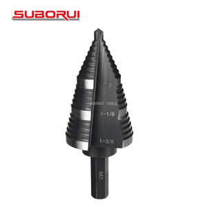 7/8" - 1-3/8" High Speed Steel M2 3/8-Inch Hex Shank 3-Step Core Drill Bit for Metal