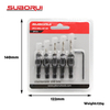 5PCS 5 Flute Wood Countersink Drill Bit Set for Wood Screw 