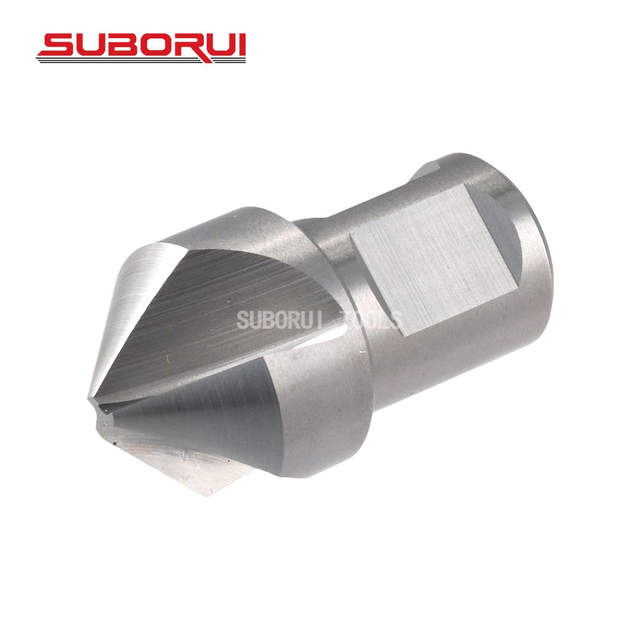 HSS 3 Flute Countersink Metal Chamfer Drill Bit with 3/4'' Weldon Shank For Magnetic Drill