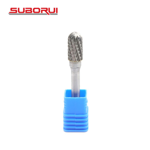 6mm Shank Ball Nosed Cylinder Tungsten Carbide Rotary Burr Bit for Steel And Wood Grinding Carving