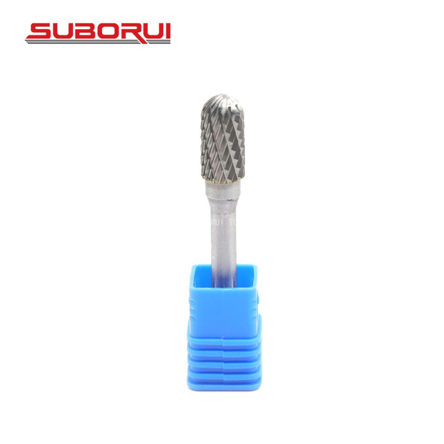 6mm Shank Ball Nosed Cylinder Tungsten Carbide Rotary Burr Bit for Steel And Wood Grinding Carving
